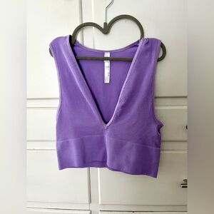 🆕 Urban Outfitters Purple Sleeveless V-Neck Top size large